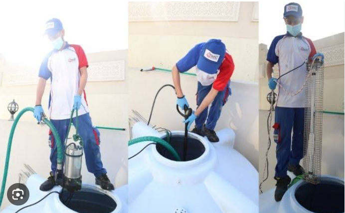 Water storage tank cleaning & disinfectant